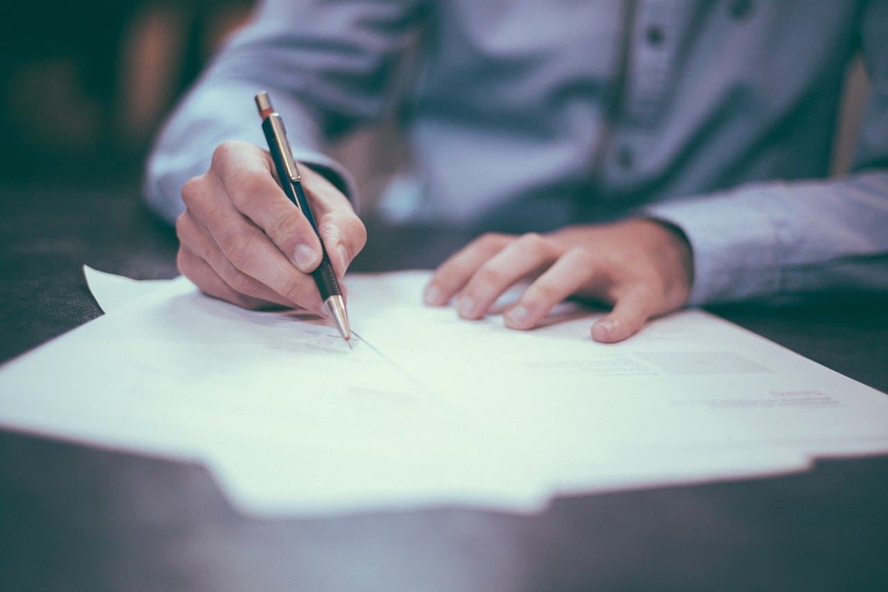 image of a person handwriting